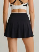 Black and White Crossover Tennis Skirt - Image 2