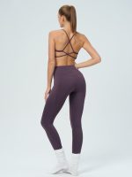 Purple Crisscross Back Sports Bra - Light Support - Image 4