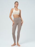 Cream Geometric Back Sports Bra - Light Support - Image 3