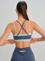 Blue Contrast Bralette Sports Bra - Image 2
