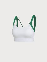 Green Contrast Strap Sports Bra - Image 7