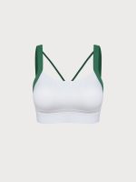 Green Contrast Strap Sports Bra - Image 6