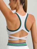 Textured Contrast Trim Sports Tank - Image 3