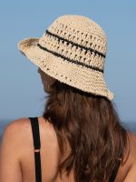 Beige Crochet Bucket Hat - Image 2