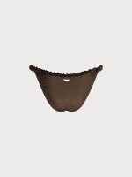 Dark Coffee Ruffled Bikini Bottom - Image 12