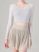 Apricot Stripe Long Sleeved Top - Light Support - Image 5