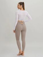 Apricot Stripe Long Sleeved Top - Light Support - Image 4