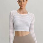 Apricot Stripe Long Sleeved Top - Light Support