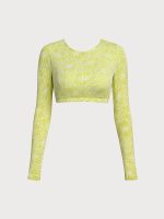 Long Sleeves Textured Crop Surf Top - Image 6