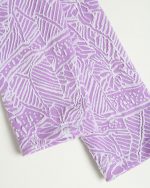 Purple Long Sleeves Textured Crop Surf Top - Image 5