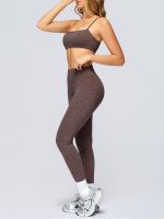 Coffee Butt Lifting High Waisted Leggings 26" - Image 4