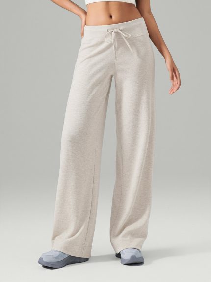 Apricot Drawstring Wide Leg Lounge Pants