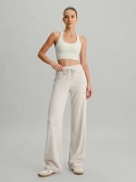 Apricot Drawstring Wide Leg Lounge Pants - Image 3