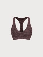 Coffee V Neck I-back Sports Bra - Image 10
