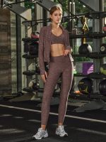 Coffee V Neck I-back Sports Bra - Image 5