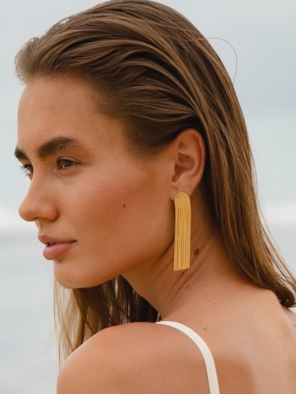 Elegant Golden Tassel Earrings