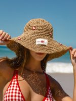 Brown Vintage Apple Woven Straw Hat