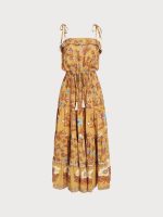 Yellow Print Beach Dresse - Image 6