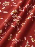 Red Floral Print Beach Dress - Image 8