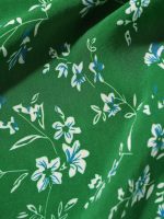 Green Floral Print Beach Dress - Image 7