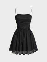 Black Ruffled Low-Back Beach Dress - Image 7