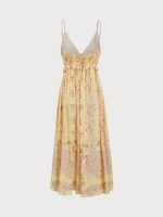 Yellow Sleeveless Tie Beach Dress - Image 7